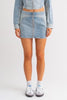 Two tone denim skirt