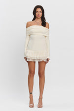 Brandy ruffle trim dress