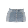 Two tone denim skirt