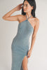 Denim halter dress