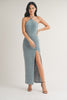 Denim halter dress