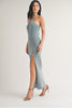 Denim halter dress